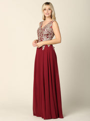 Long Mother of the Bride Chiffon Formal Dress