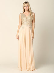 Long Mother of the Bride Chiffon Formal Dress