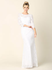 Long Mother of the Bride Lace Formal Dress