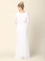 Long Mother of the Bride Lace Formal Dress