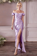 Cinderella Divine KV1056 Long Off Shoulder Sexy Prom Dress