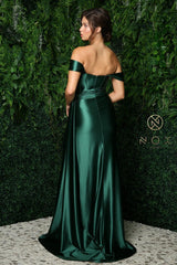 Long Off Shoulder Sexy Prom Formal Dress E1043
