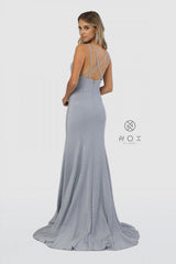 Long Sexy High Slit Prom Dress Evening Gown