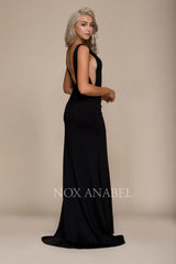 Long Sexy Open Back Formal Prom Evening Gown