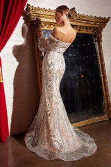 Cinderella Divine J816 Long Fitted Formal Dress