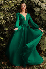 Cinderella Divine CD0192 Long Sleeve Evening Formal Dress