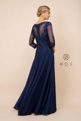 Long Sleeve Formal Mother of the Bride Dress
