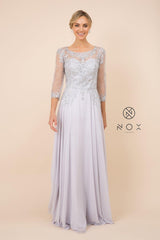 Long Sleeve Formal Mother of the Bride Dress