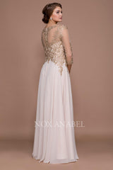 Long Sleeve Formal Mother of the Bride Dress