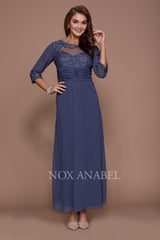 Long Sleeve Mother of the Bride Formal Dress