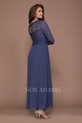 Long Sleeve Mother of the Bride Formal Dress