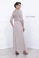 Long Sleeve Mother of the Bride Formal Dress