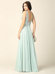 Long Sleeveless Formal Evening Dress