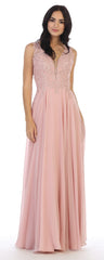 Long Sleeveless Formal Evening Dress