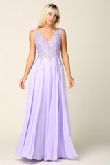 Long Sleeveless Formal Evening Dress