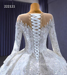 Luxury Beaded Dubai Wedding Gowns 222212
