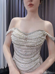 Luxury Beaded Mermaid Wedding Dresses Off the Shoulder 231139