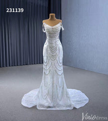 Luxury Beaded Mermaid Wedding Dresses Off the Shoulder 231139