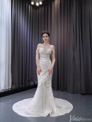 Luxury Beaded Mermaid Wedding Dresses Off the Shoulder 231139