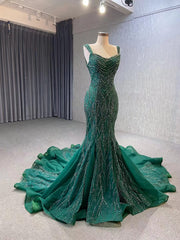 Luxury Beaded Mermaid White Wedding Dresses 222147