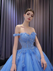 Luxury Light Blue Cinderella Ball Gown Beaded Princess Quinceanera Dresses 231124