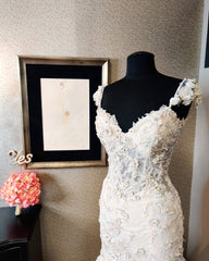 Luxe zeemeermin lieverd kanten backless trouwjurk