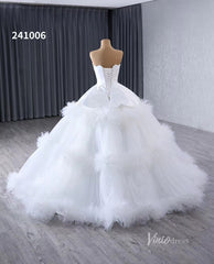 Luxury Ruffle Layered Wedding Dresses Strapless Bridal Gown Corset Back 241006