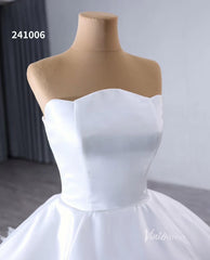 Luxury Ruffle Layered Wedding Dresses Strapless Bridal Gown Corset Back 241006