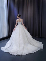 Luxury White Lace Ball Gown Wedding Dresses Corset Back 231127