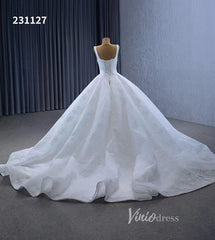 Luxury White Lace Ball Gown Wedding Dresses Corset Back 231127