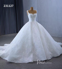 Luxury White Lace Ball Gown Wedding Dresses Corset Back 231127
