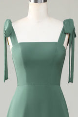 A Line Bridesmaid Dress With Slit