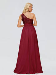 Margaret One-Shoulder Sequins Prom Dresses