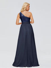 Margaret One-Shoulder Sequins Prom Dresses