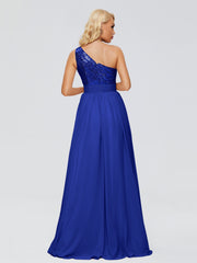 Margaret One-Shoulder Sequins Prom Dresses
