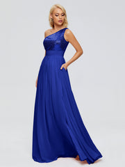Margaret One-Shoulder Sequins Prom Dresses