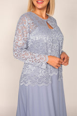Marina Long Mother of the Bride Jacket Dress