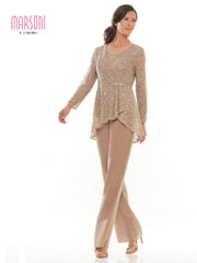 Marsoni Formal Long Sleeve Jacket Pant Suit 305
