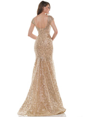 Marsoni Long Formal Metallic Lace Mermaid Dress Sale 212