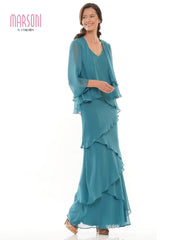 Marsoni Two Piece Ruffle Long Lace Dress 309