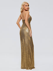 Mary Halter Hourglass Sequins Party Dresses
