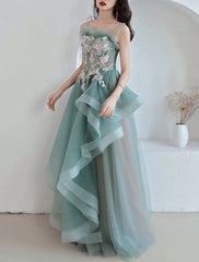 Fashion new net red banquet annual meeting evening dress aura host long dress skirt female fairy dream