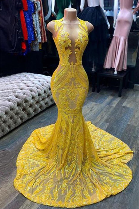 Zeemeermin halter vloer lengte mouwloze open achterste lovertjes Appliques Lace Prom-jurk