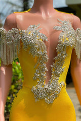 Zeemeermin juweel kralen applique vloer lengte mouwloze open back prom jurk