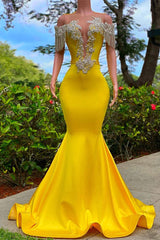 Zeemeermin juweel kralen applique vloer lengte mouwloze open back prom jurk