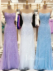Mermaid Lace Long Prom Dresses Spaghetti Strap FD1250