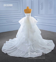 Mermaid Lace Wedding Dresses with Removable Overskirt 222200