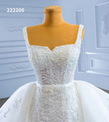 Mermaid Lace Wedding Dresses with Removable Overskirt 222200