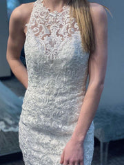 Mermaid Lace Train Racer Back Wedding Gown Wedding Dress