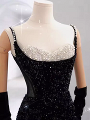 Sirène longue robe de bal Nouvelle arrivée sexy noire de soirée noire robe de soirée